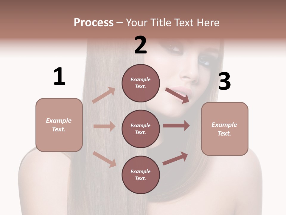 Girls With Long Straight Hair PowerPoint Template