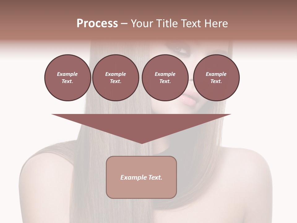 Girls With Long Straight Hair PowerPoint Template