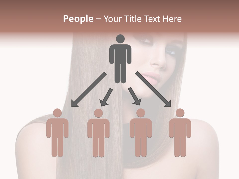 Girls With Long Straight Hair PowerPoint Template