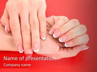 Finger Feminine Arm PowerPoint Template