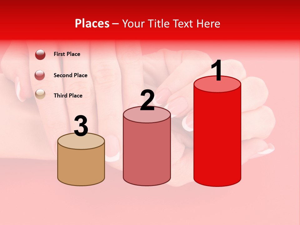 Finger Feminine Arm PowerPoint Template