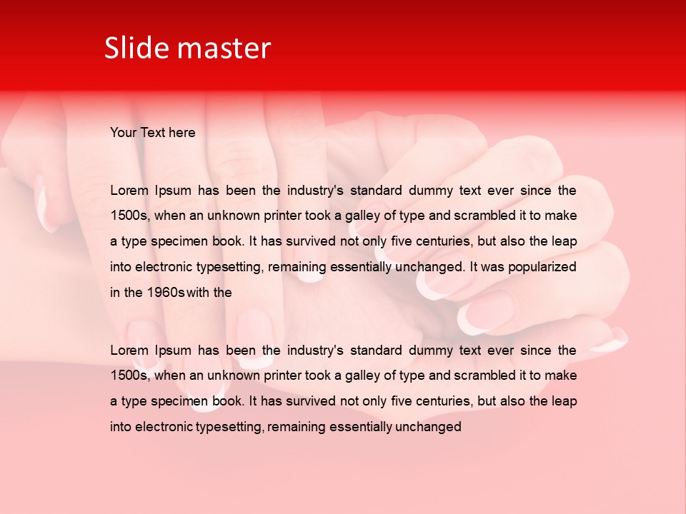 Finger Feminine Arm PowerPoint Template