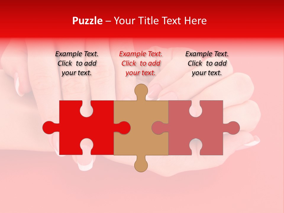 Finger Feminine Arm PowerPoint Template