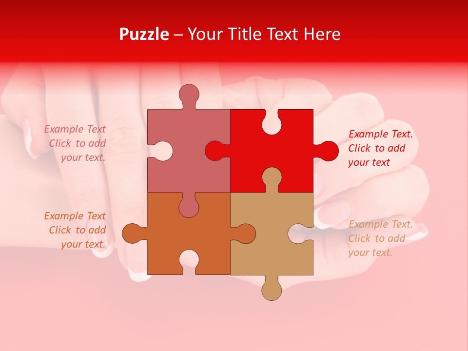 Finger Feminine Arm PowerPoint Template