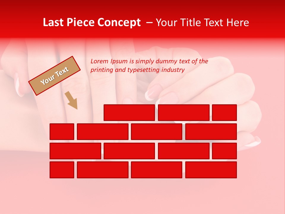 Finger Feminine Arm PowerPoint Template