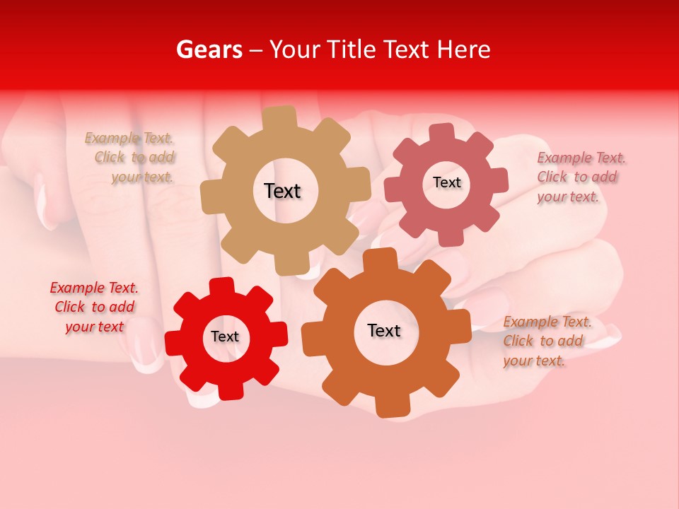 Finger Feminine Arm PowerPoint Template