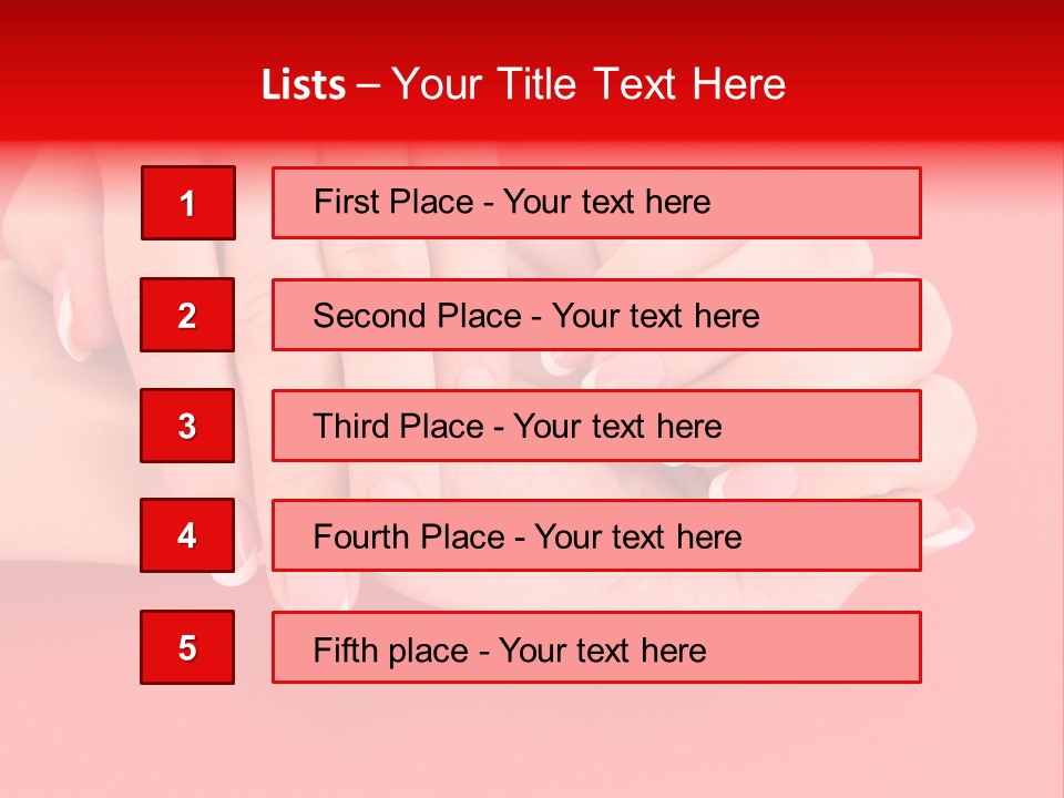 Finger Feminine Arm PowerPoint Template