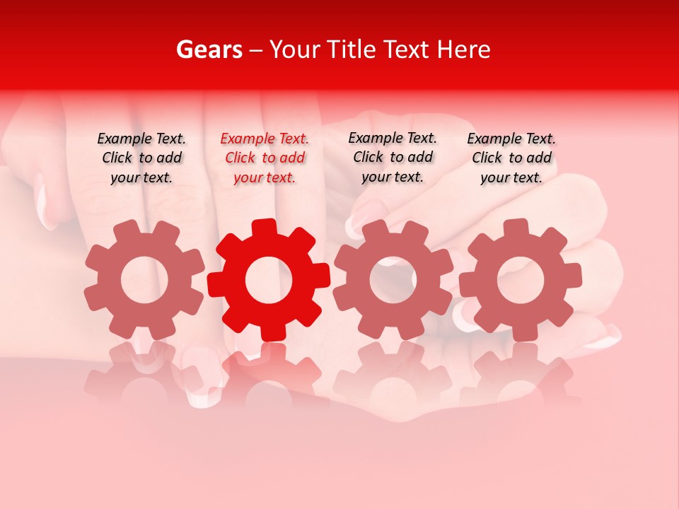 Finger Feminine Arm PowerPoint Template