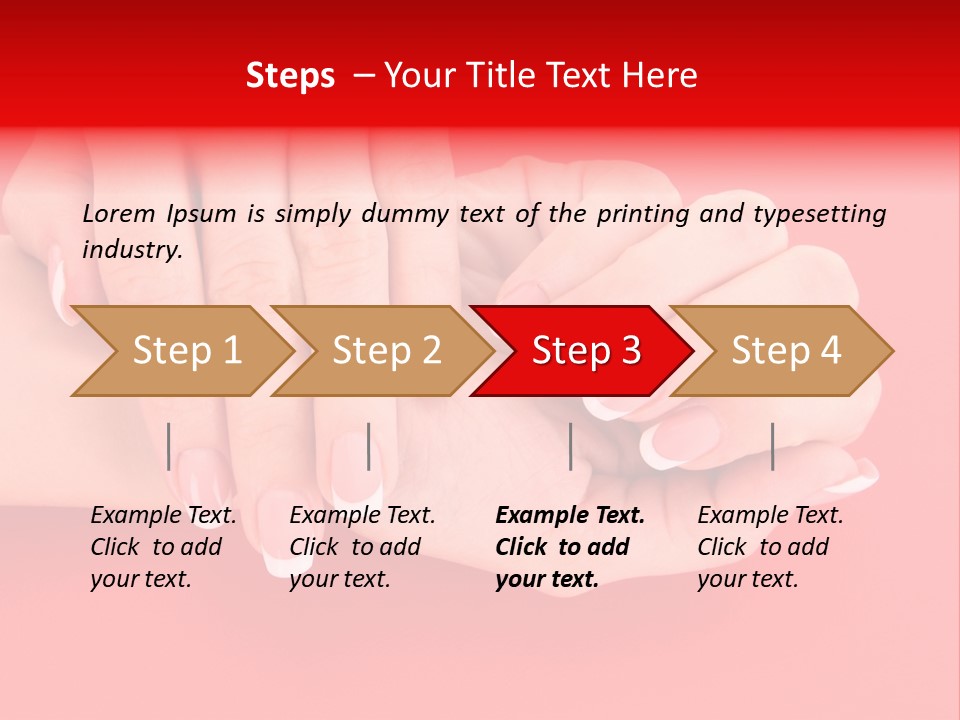 Finger Feminine Arm PowerPoint Template