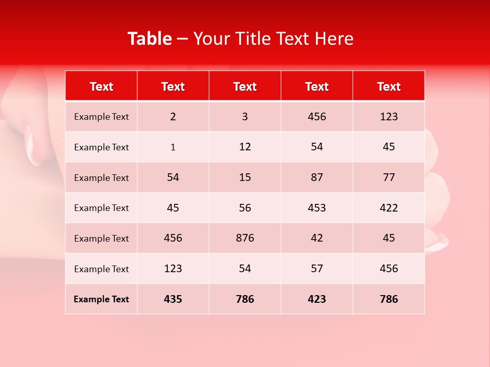 Finger Feminine Arm PowerPoint Template