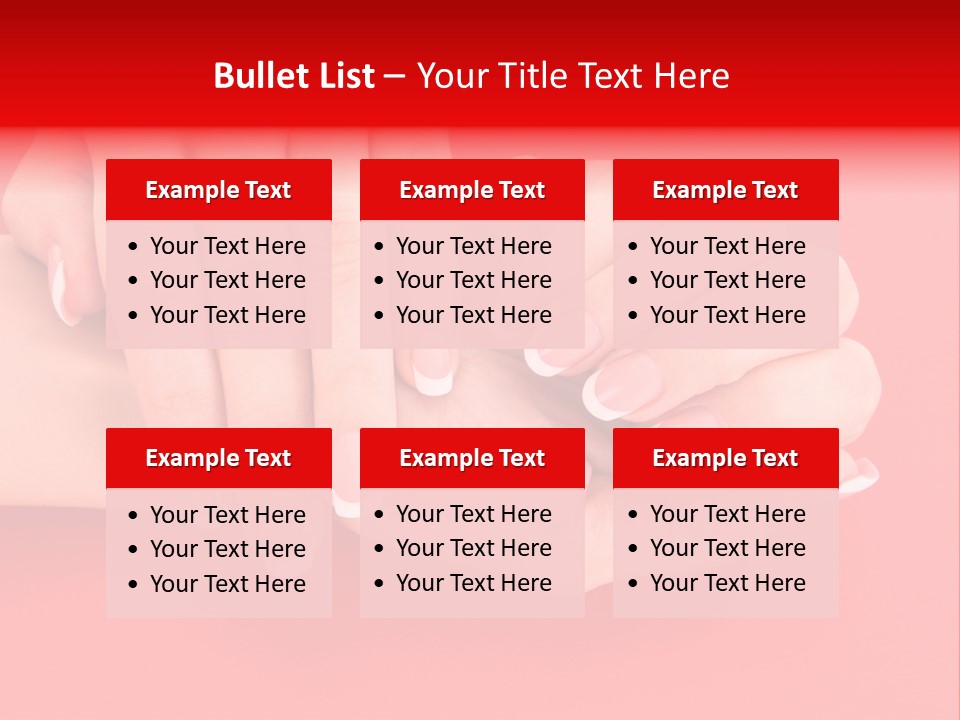 Finger Feminine Arm PowerPoint Template