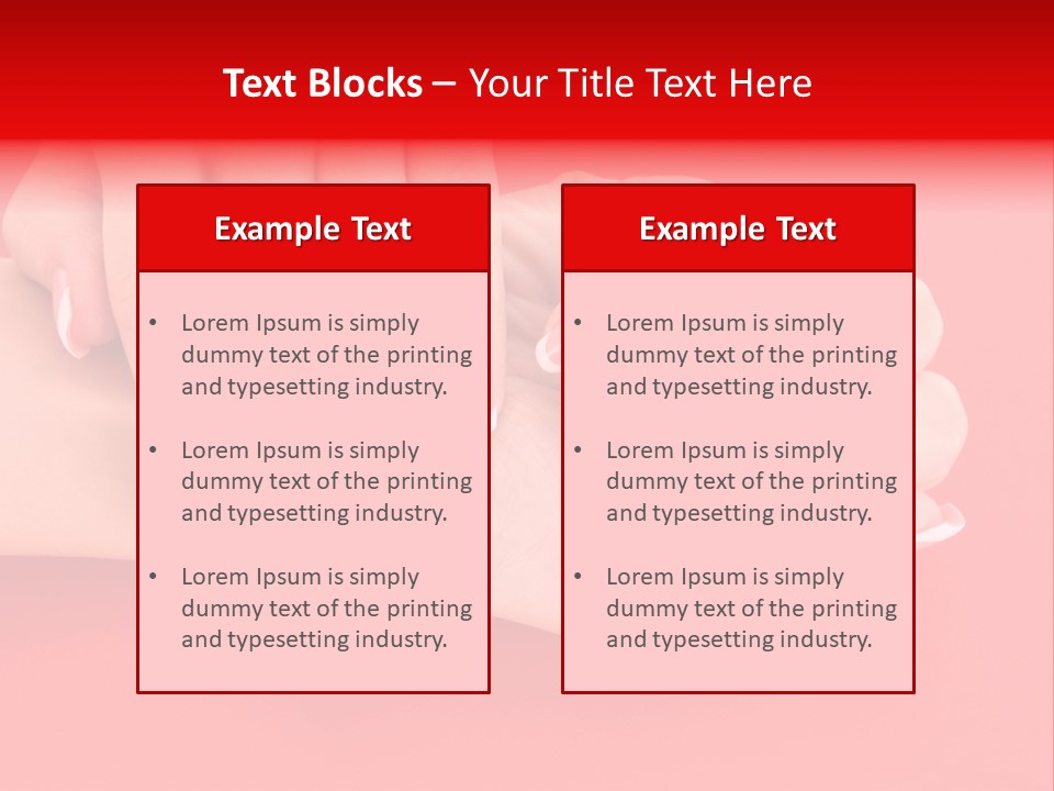 Finger Feminine Arm PowerPoint Template