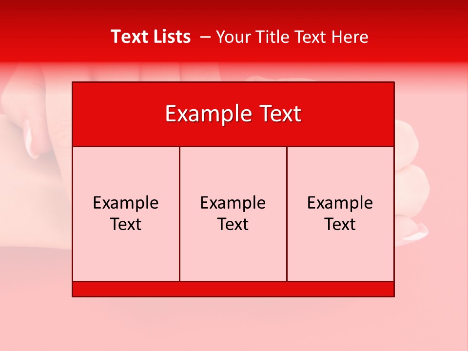 Finger Feminine Arm PowerPoint Template