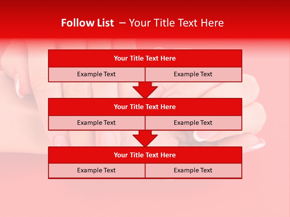 Finger Feminine Arm PowerPoint Template