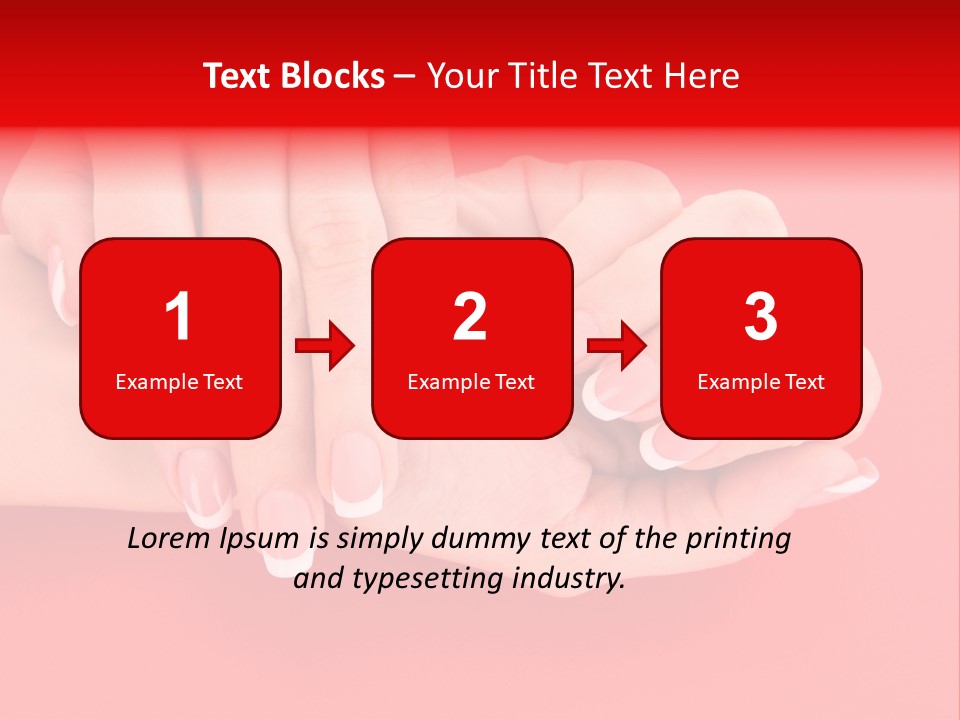 Finger Feminine Arm PowerPoint Template