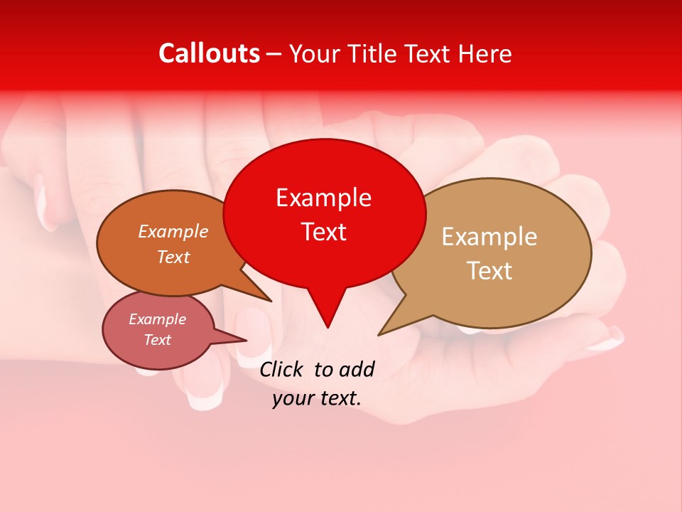 Finger Feminine Arm PowerPoint Template