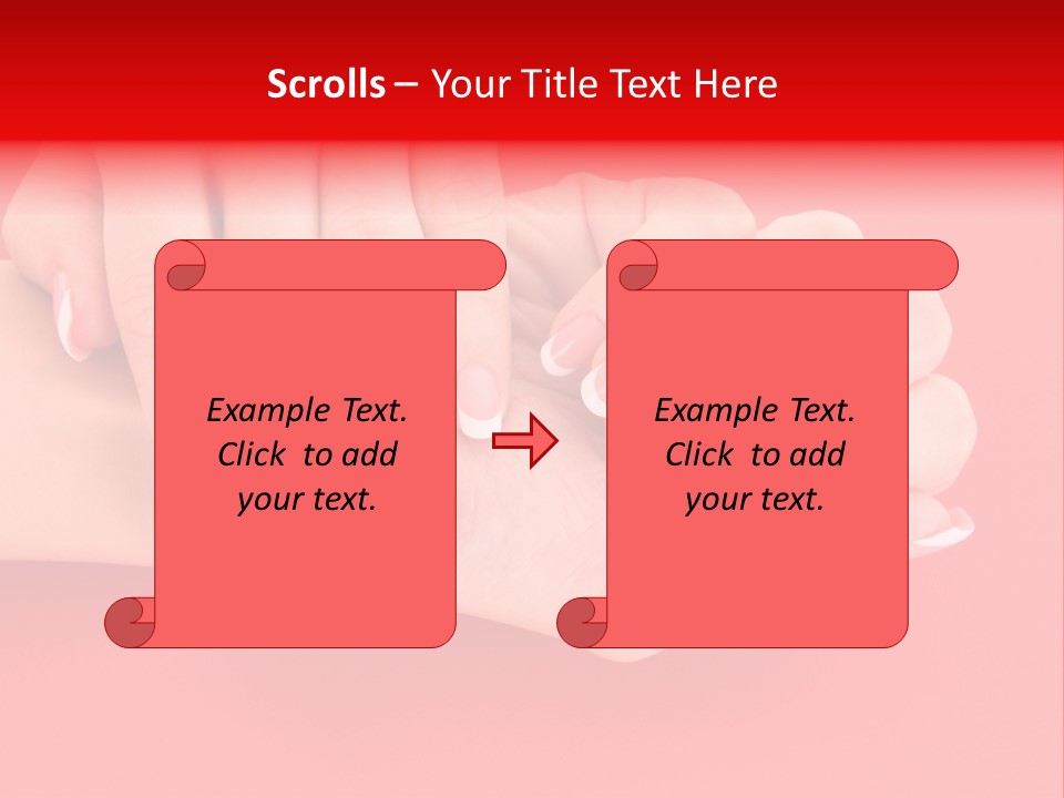 Finger Feminine Arm PowerPoint Template