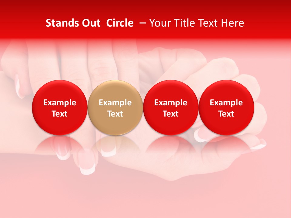 Finger Feminine Arm PowerPoint Template