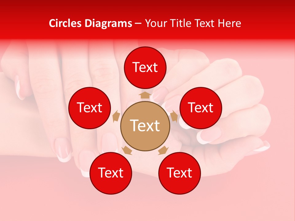 Finger Feminine Arm PowerPoint Template