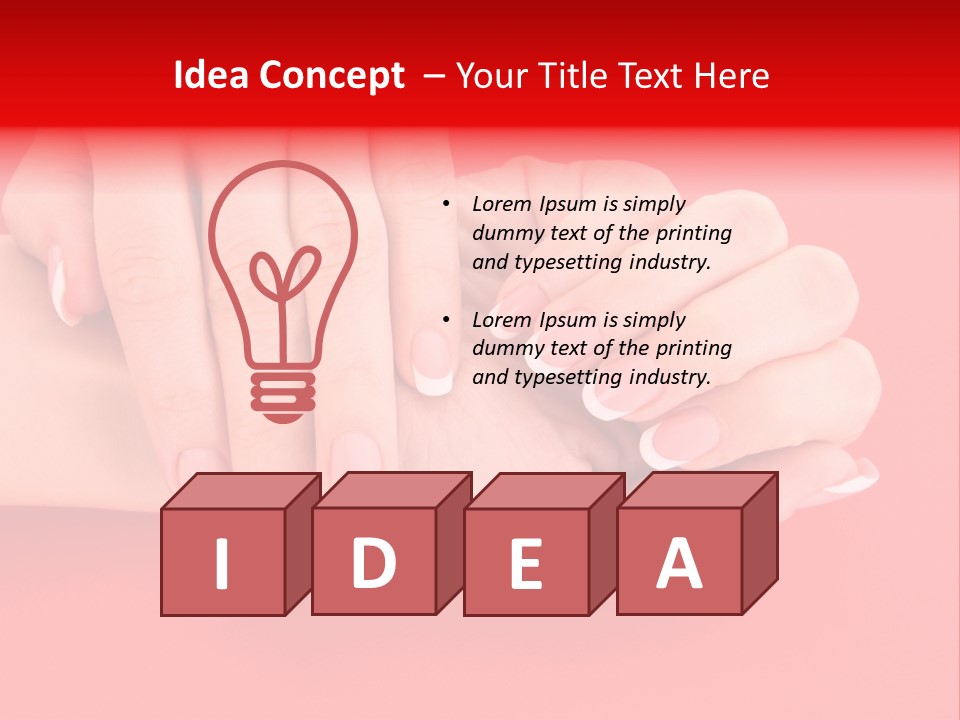 Finger Feminine Arm PowerPoint Template