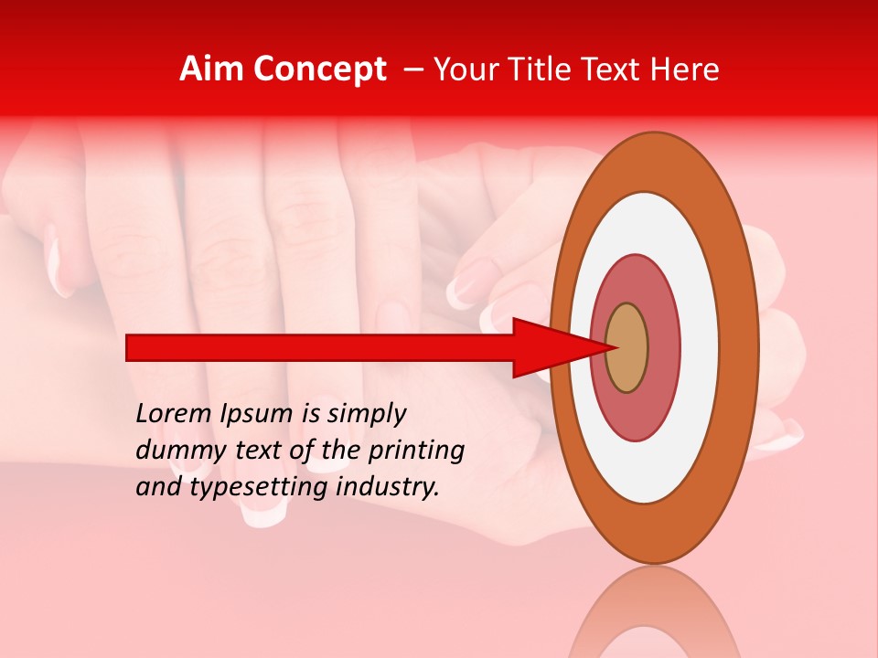 Finger Feminine Arm PowerPoint Template