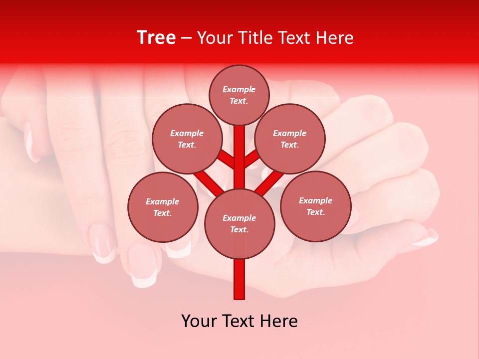 Finger Feminine Arm PowerPoint Template