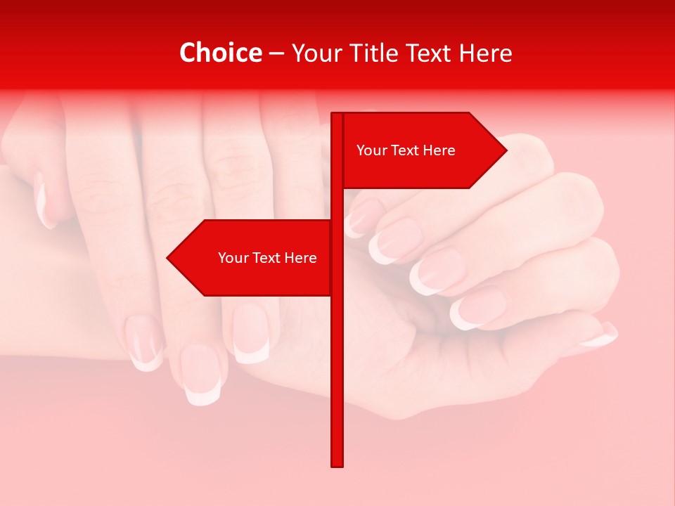 Finger Feminine Arm PowerPoint Template