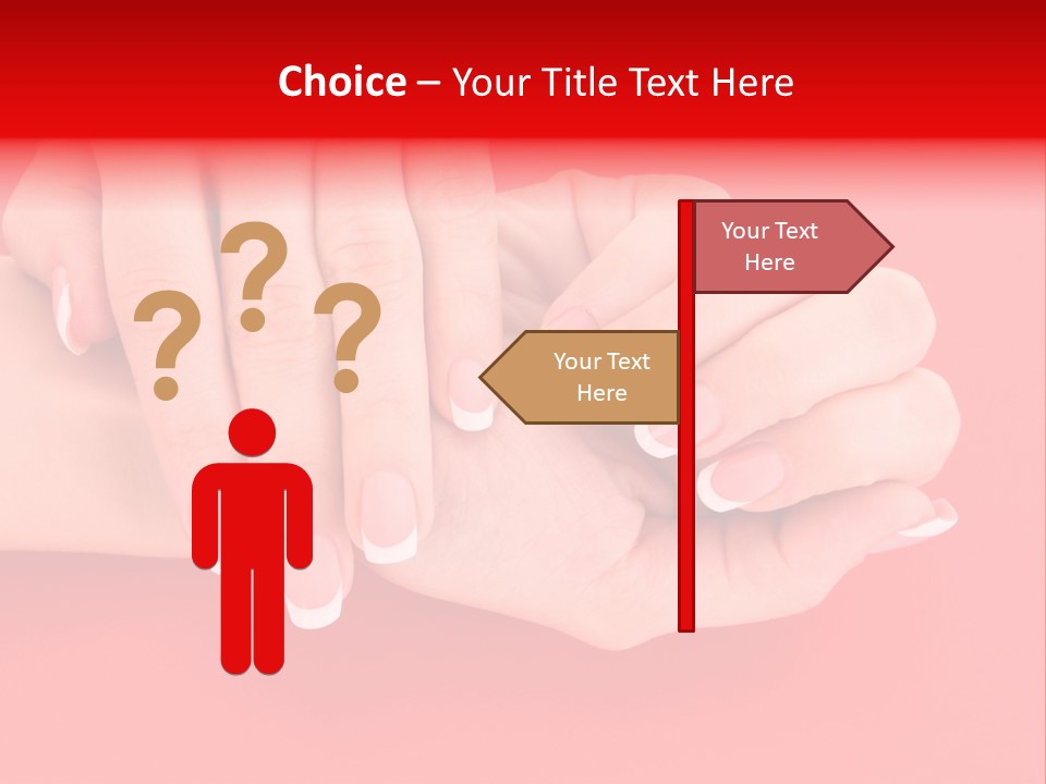 Finger Feminine Arm PowerPoint Template