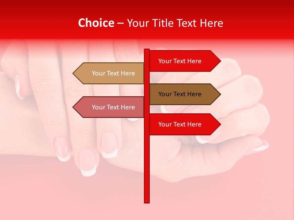 Finger Feminine Arm PowerPoint Template