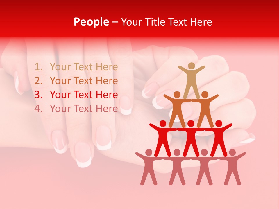 Finger Feminine Arm PowerPoint Template