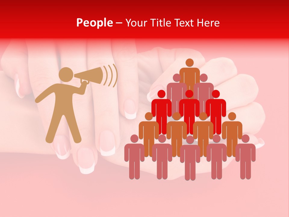 Finger Feminine Arm PowerPoint Template