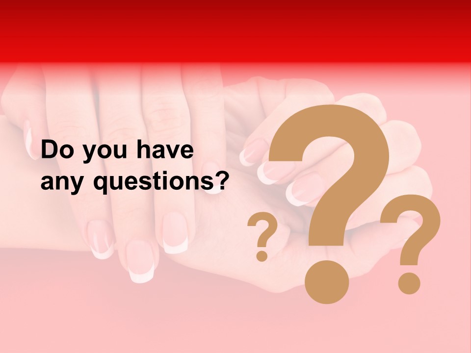 Finger Feminine Arm PowerPoint Template