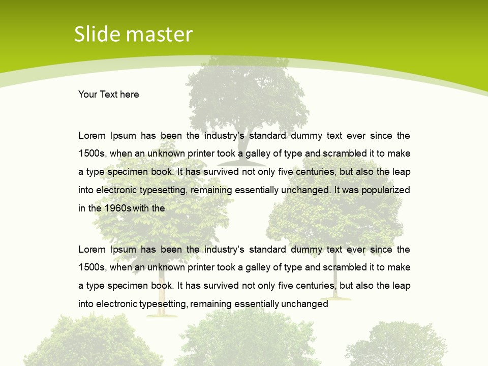 Trees Stock PowerPoint Template