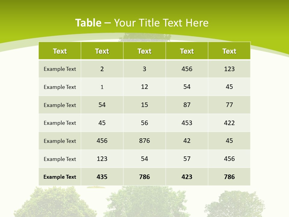 Trees Stock PowerPoint Template