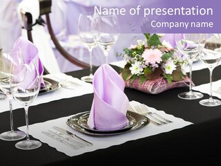 Restaurant Table Set Up PowerPoint Template