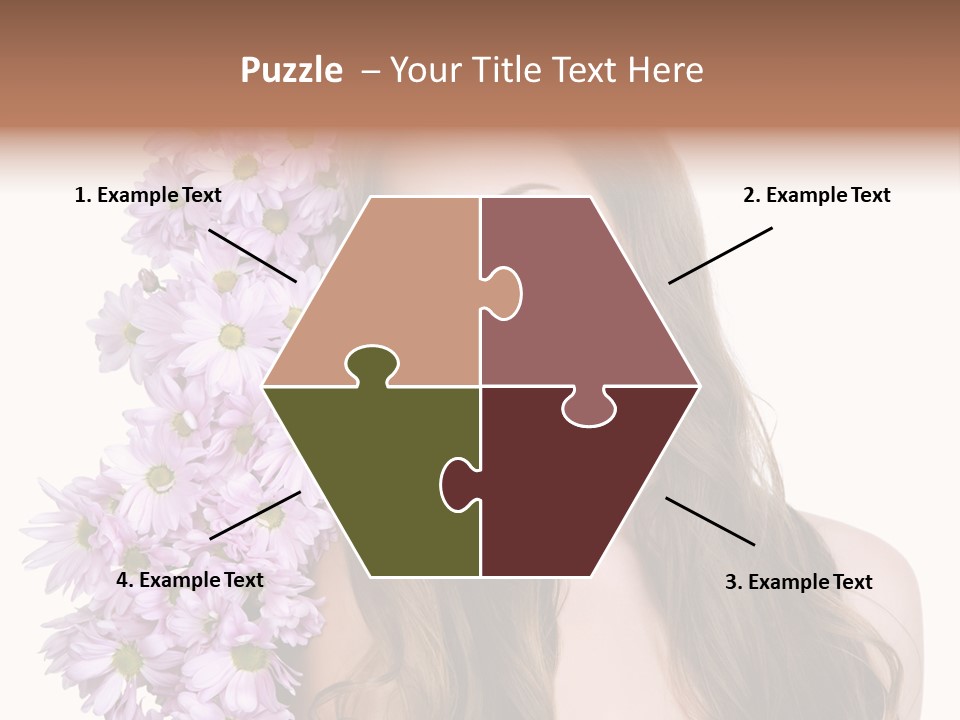 Beautiful Woman Hair PowerPoint Template