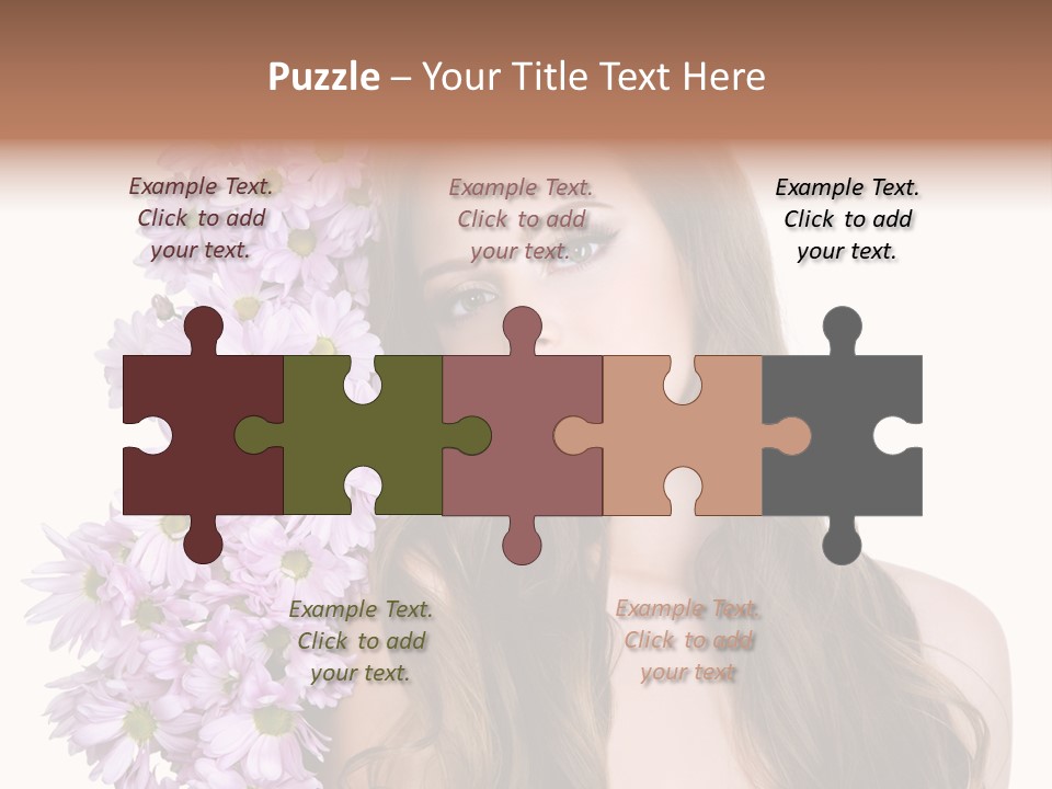 Beautiful Woman Hair PowerPoint Template