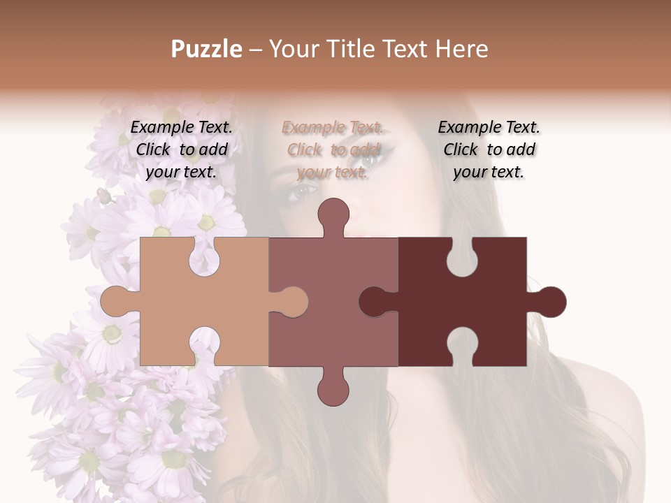 Beautiful Woman Hair PowerPoint Template