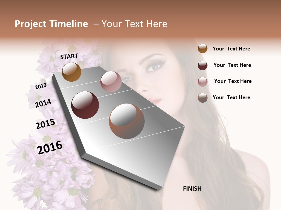 Beautiful Woman Hair PowerPoint Template