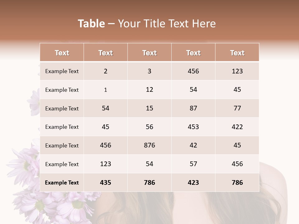 Beautiful Woman Hair PowerPoint Template