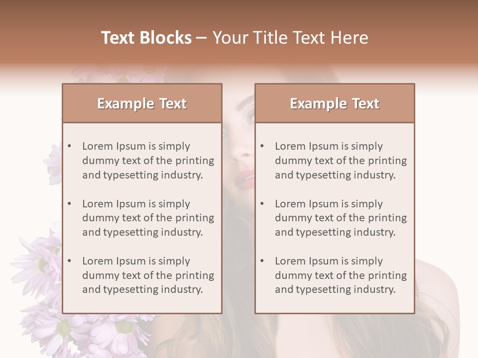 Beautiful Woman Hair PowerPoint Template