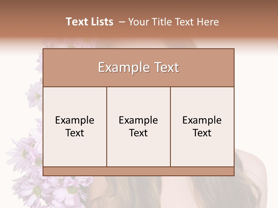 Beautiful Woman Hair PowerPoint Template
