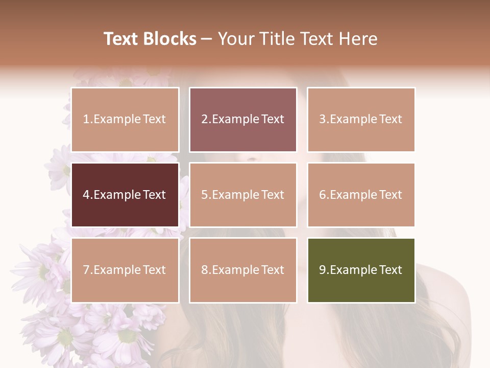 Beautiful Woman Hair PowerPoint Template