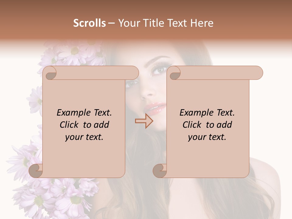 Beautiful Woman Hair PowerPoint Template