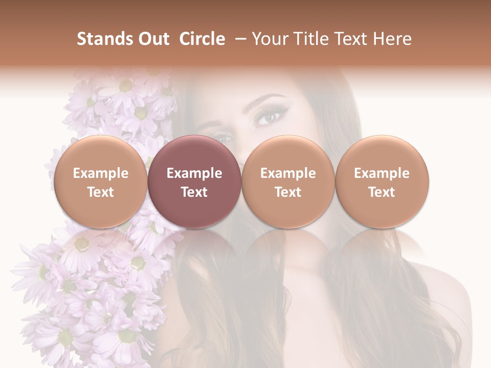 Beautiful Woman Hair PowerPoint Template