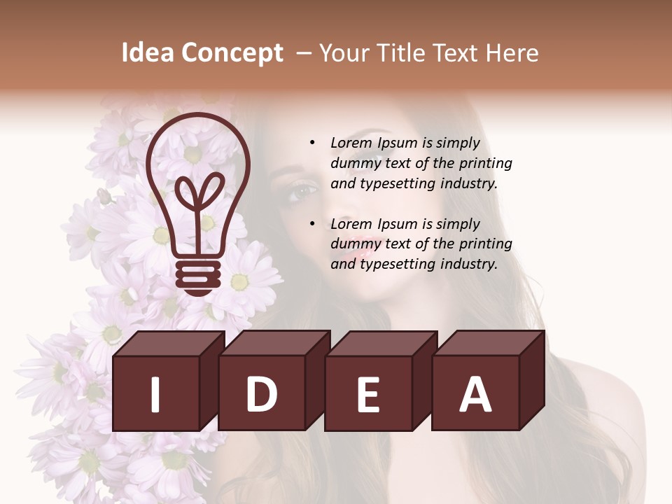 Beautiful Woman Hair PowerPoint Template