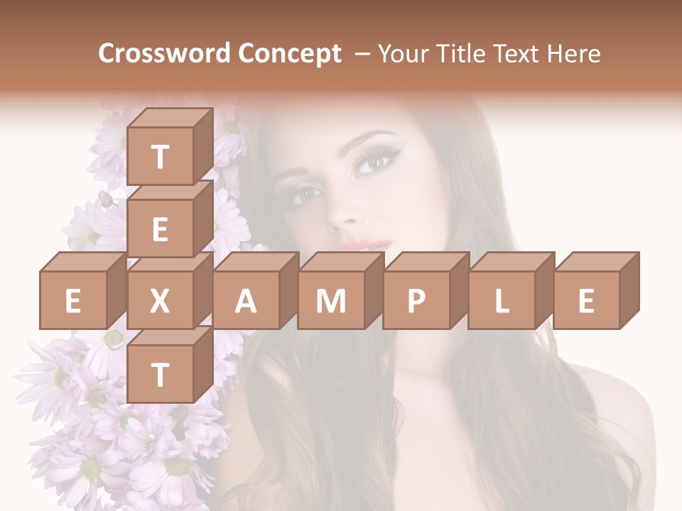 Beautiful Woman Hair PowerPoint Template