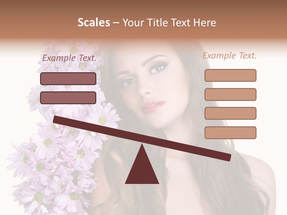 Beautiful Woman Hair PowerPoint Template
