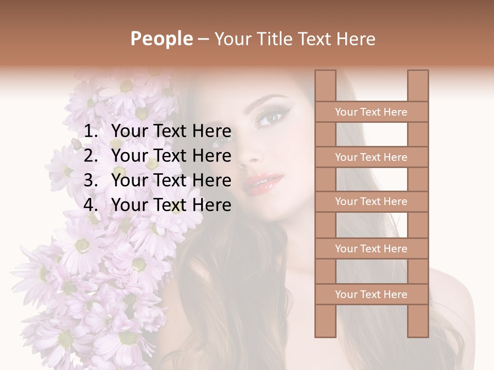 Beautiful Woman Hair PowerPoint Template