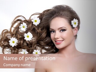 Flowers In Hair PowerPoint Template